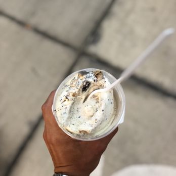 Andy's Frozen Custard - Custom Concrete: Vanilla Custard, Peanut Butter, Oreos, and Cookie Dough. MY FAVORITE. - Desserts Near Me - Grapevine, Texas Andy's Frozen Custard - Custom Concrete: Vanilla Custard, Peanut Butter, Oreos, and Cookie Dough. MY FAVORITE. - Desserts Near Me - Grapevine, Texas