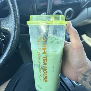 HiHi Tea House - Mint Milk Tea with black and light boba. - Bubble Tea Near Me - Moreno Valley, California HiHi Tea House - Mint Milk Tea with black and light boba. - Bubble Tea Near Me - Moreno Valley, California