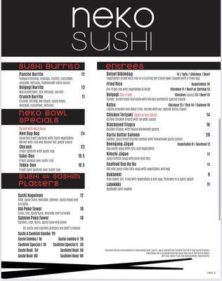 Menu photo 3 Neko Sushi Cincinnati, OH