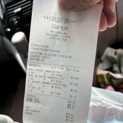 Receipt $12.99