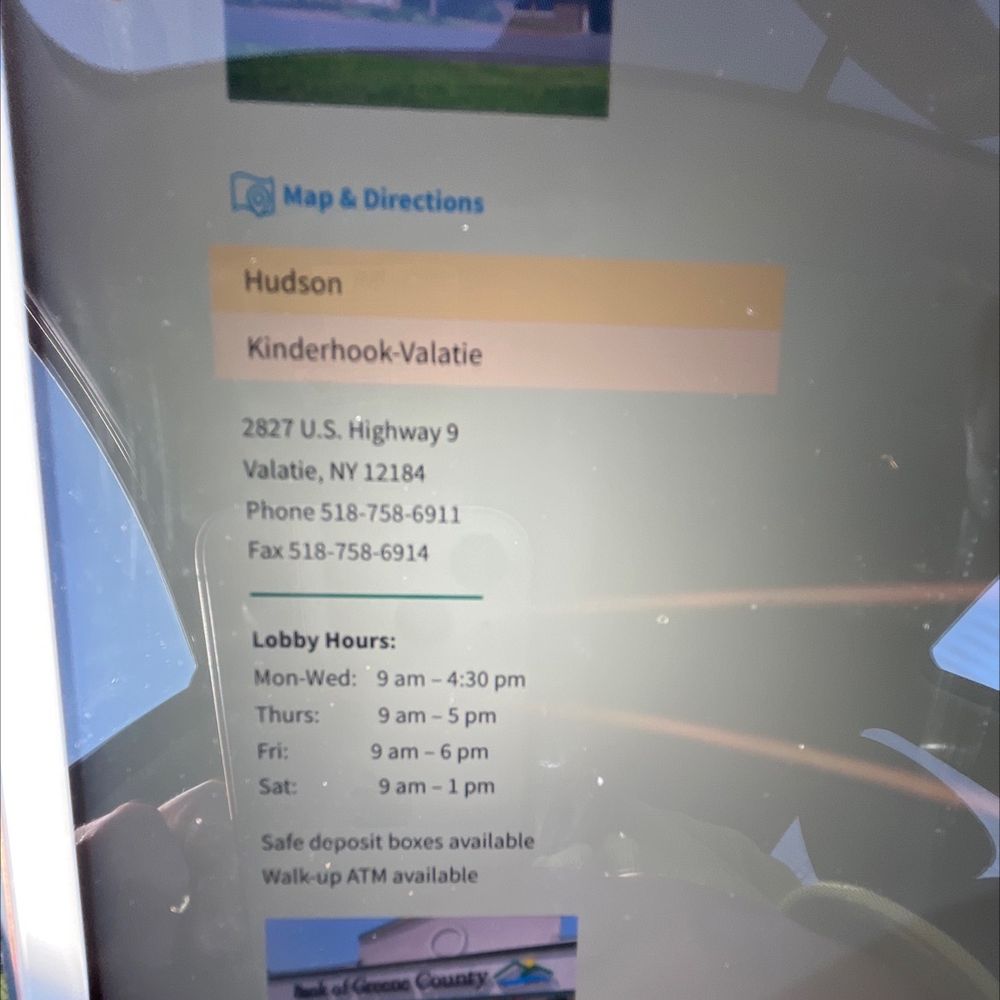 THE BANK OF GREENE COUNTY 2827 US9, Valatie, NY Yelp