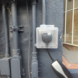 New plug in outlet for our EV Charging.
