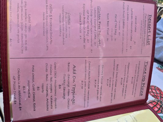 Menu photo 6 Tune-Up Cafe Santa Fe, NM