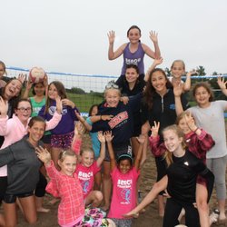 VolleyGirls Volleyball - VolleyGirls Volleyball Burlington Beach training picture after a great session