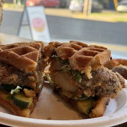 Mikiko Mochi Donuts - Most delicious chicken and waffles you will ever taste!