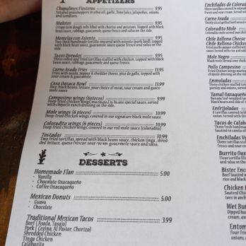 Casa Oaxaca - Back side menu as of 5-19-2021 - Mexican Near Me - Edmonds, Washington Casa Oaxaca - Back side menu as of 5-19-2021 - Mexican Near Me - Edmonds, Washington