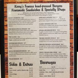 Janna & Kerry's Over Easy Bar & Grill - Lunch/dinner menu