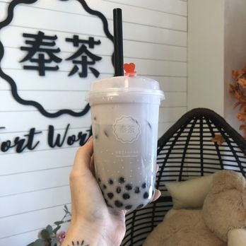 Feng Cha Fort Worth - Taro milk tea with taro milk foam. - Bubble Tea Near Me - Fort Worth, Texas