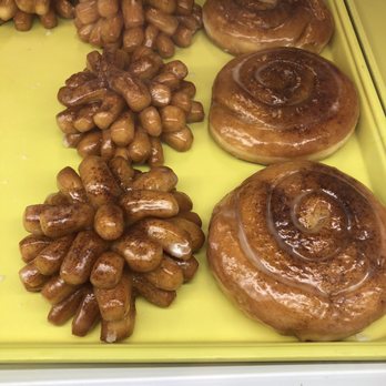 Top Donuts - A pine cone and a cinnamon roll. - Donuts Near Me - Killeen, Texas