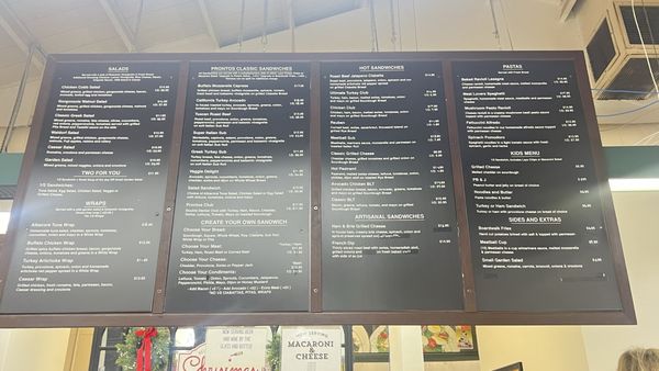 Menu photo 2 Prontos' Gourmet Market Carlsbad, CA Menu photo 2 Prontos' Gourmet Market Carlsbad, CA
