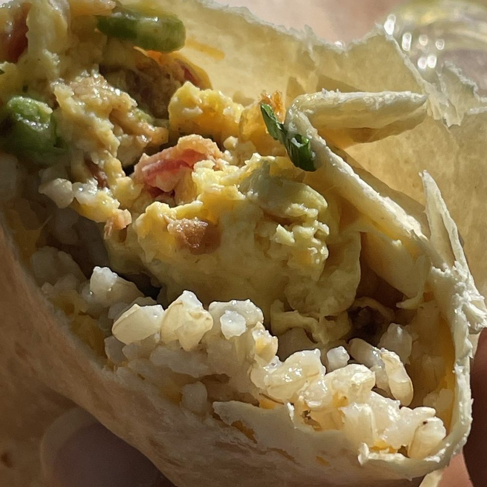 Brother's Burritos - B.Avocado Breakfast burrito with brown rice - Mexican Near Me - Hermosa Beach, California Brother's Burritos - B.Avocado Breakfast burrito with brown rice - Mexican Near Me - Hermosa Beach, California
