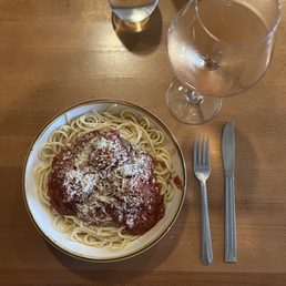 Spaghetti and meatballs