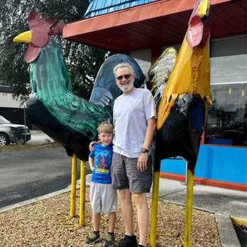 Mamas Kitchen - Cute things out front.  Also some big chickens!! - Breakfast & Brunch Near Me - Tampa, Florida