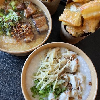 Secret Congee - Pork belly congee, blue crab congee, one order of youtiao - Asian Fusion Near Me - Seattle, Washington Secret Congee - Pork belly congee, blue crab congee, one order of youtiao - Asian Fusion Near Me - Seattle, Washington