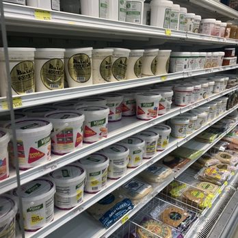 India Grocers - shelves of yogurt and other dairy products - International Grocery Near Me - Edison, New Jersey