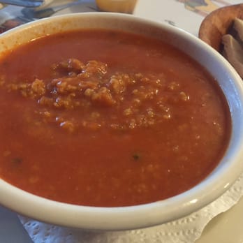 King Tut restaurant - Freekah soup and pita bread $3.50 - Egyptian Near Me - Fort Worth, Texas