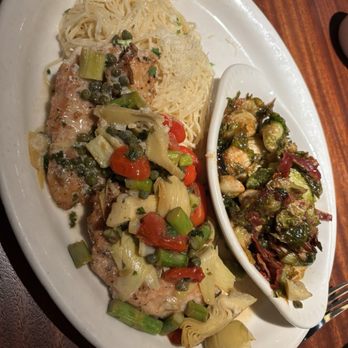 Charleston's Restaurant - Chicken piccata & Brussels sprouts - Steakhouses Near Me - Oklahoma City, Oklahoma