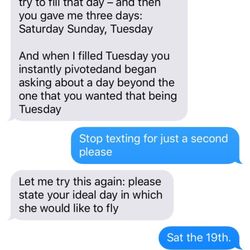 Charleston Flight Services - Poor Customer Service 3