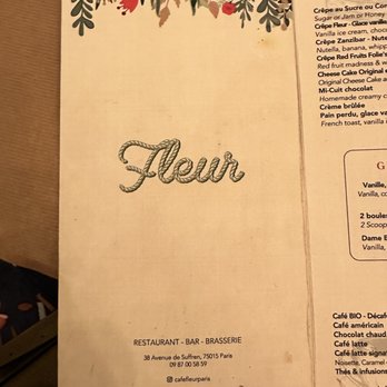Fleur - Menu - Fast Food Near Me - Paris, 75 Fleur - Menu - Fast Food Near Me - Paris, 75