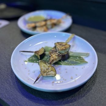 Norigami - Eggplant Skewers - Japanese Near Me - Houston, Texas Norigami - Eggplant Skewers - Japanese Near Me - Houston, Texas