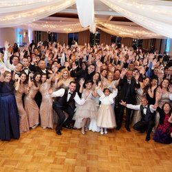 New Year's Eve Wedding. Jesse helped coordinate all our guests on the dance floor for this shot.