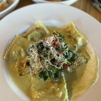 Old Man Rivers Table and Tavern - Creamy Mushroom Ravioli with artichokes - Southern Near Me - Chattanooga, Tennessee