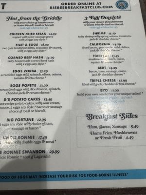 Menu photo 4 Bisbee Breakfast Club Tucson, AZ