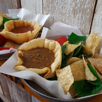 Adobe Gilas - not spicy and spicy salsa. awesome - esp the 'hotter' one :) - Mexican Near Me - Rosemont, Illinois