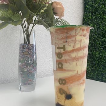 Tea 86 - Thai Brown Tornado with Puff Cream & Boba - Bubble Tea Near Me - Stockton, California Tea 86 - Thai Brown Tornado with Puff Cream & Boba - Bubble Tea Near Me - Stockton, California