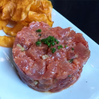 Row 34 - Seaport - Tuna tartare with homemade sweet potato chips. Amazing. - New American Near Me - Boston, Massachusetts