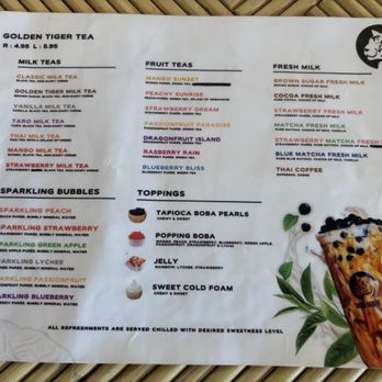 Golden Tiger Tea - Bubble Tea Near Me - Massillon, Ohio