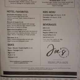 Breakfast Menu