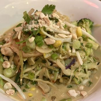 Noodlebox - Spicy peanut bowl with zucchini noodles. - Asian Fusion Near Me - Langford, British Columbia