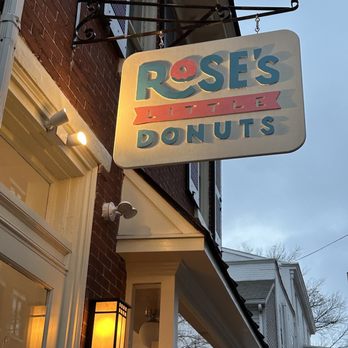 Rose’s Little Donuts - a sign for a donut shop - Coffee & Tea Near Me - West Chester, Pennsylvania Rose’s Little Donuts - a sign for a donut shop - Coffee & Tea Near Me - West Chester, Pennsylvania
