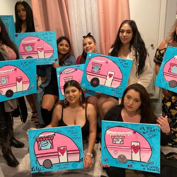 Priscilla Paints - Valentine's Day theme birthday party for me hehe - Art Classes Near Me