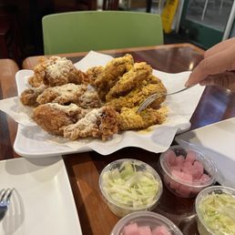 C. Crispy Fried with Honey Butter C. Crispy Fried with Cheddar C. Crispy Fried with Honey Butter C. Crispy Fried with Cheddar