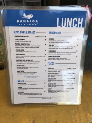 Menu photo 2 Kanaloa Seafood Oxnard, CA Menu photo 2 Kanaloa Seafood Oxnard, CA