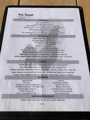 Menu photo 6 The Roost Stone Ridge, NY