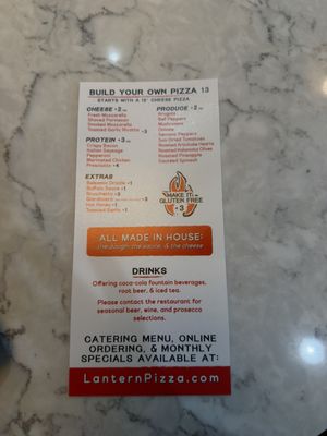 Menu photo 2 Lantern Pizza Downers Grove, IL Menu photo 2 Lantern Pizza Downers Grove, IL