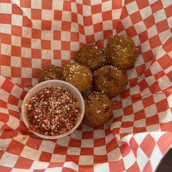 Texapolitan Pizza - Crab & Mozzerella Arancini - Pizza Near Me - Plano, Texas Texapolitan Pizza - Crab & Mozzerella Arancini - Pizza Near Me - Plano, Texas