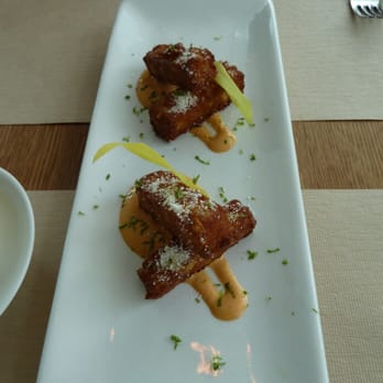 Perry St - Amuse Bouche - Corn Fritters - New American Near Me - New York, New York Perry St - Amuse Bouche - Corn Fritters - New American Near Me - New York, New York