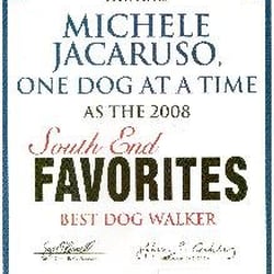 One Dog At A Time - Best Dog Walker 2008