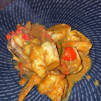 Wayla - Kua Kling Kung (wok-fried jumbo shrimp in a spicy southern thai chili paste) - Thai Near Me - New York, New York Wayla - Kua Kling Kung (wok-fried jumbo shrimp in a spicy southern thai chili paste) - Thai Near Me - New York, New York