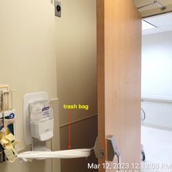 Palm Beach Gardens Medical Center - Trash bag to hold the door open