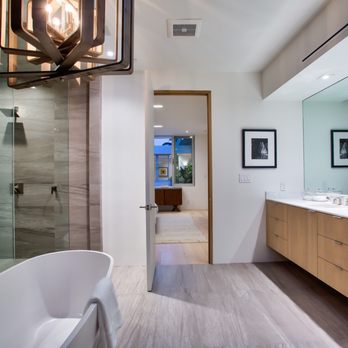 Mark Labbato Photography - Master bathroom looking thru room and outside. - Real Estate Photography Near Me Mark Labbato Photography - Master bathroom looking thru room and outside. - Real Estate Photography Near Me
