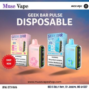 Muse Vape - Muse Vape offers a selection of Geek Bar Pulse Disposable devices, providing an easy and convenient vaping experience. With various flavors - Vape Shops Near Me - Saint Joseph, Missouri Muse Vape - Muse Vape offers a selection of Geek Bar Pulse Disposable devices, providing an easy and convenient vaping experience. With various flavors - Vape Shops Near Me - Saint Joseph, Missouri