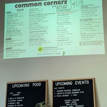 Common Corners Brewing - Tap list/menu as of 5/30/25 - Breweries Near Me - Walnut, California Common Corners Brewing - Tap list/menu as of 5/30/25 - Breweries Near Me - Walnut, California