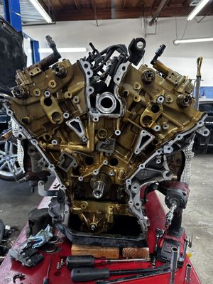 Engine Timing replacement - At M & M Express Auto Repair, we recently serviced a 2017 Hyundai Santa Fe that exhibited alarming engine sounds akin to a diesel truck. Upon inspection, it became evident that the vehicle was perilously close to requiring an engine replacement due to a previously inadequately executed timing job performed at another establishment. Our thorough examination revealed improperly torqued bolts, underscoring the critical importance of adhering to manufacturer specifications during such procedures.
Our team prides itself on professionalism and meticulous attention to detail, ensuring every aspect of the repair process is executed to the highest standards. We are committed to delivering exceptional results, leaving our customers with vehicles that operate flawlessly. Don't compromise on quality—schedule your appointment with M & M Express Auto Repair today for unparalleled service and peace of mind. Engine Timing replacement - At M & M Express Auto Repair, we recently serviced a 2017 Hyundai Santa Fe that exhibited alarming engine sounds akin to a diesel truck. Upon inspection, it became evident that the vehicle was perilously close to requiring an engine replacement due to a previously inadequately executed timing job performed at another establishment. Our thorough examination revealed improperly torqued bolts, underscoring the critical importance of adhering to manufacturer specifications during such procedures.
Our team prides itself on professionalism and meticulous attention to detail, ensuring every aspect of the repair process is executed to the highest standards. We are committed to delivering exceptional results, leaving our customers with vehicles that operate flawlessly. Don't compromise on quality—schedule your appointment with M & M Express Auto Repair today for unparalleled service and peace of mind.