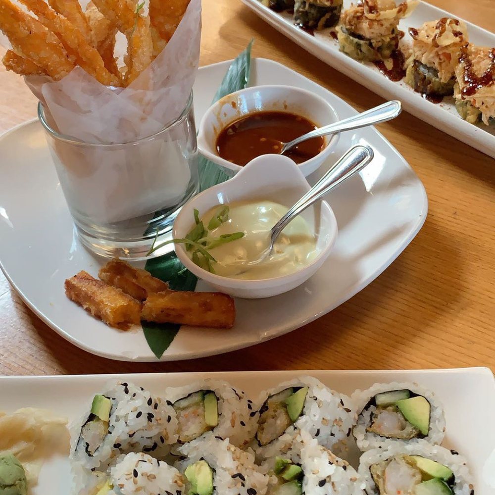 Yokozuna - Hot Mess, Tempura Shrimp Roll, House Cut Sweet Potatoes - Japanese Near Me - Tulsa, Oklahoma Yokozuna - Hot Mess, Tempura Shrimp Roll, House Cut Sweet Potatoes - Japanese Near Me - Tulsa, Oklahoma