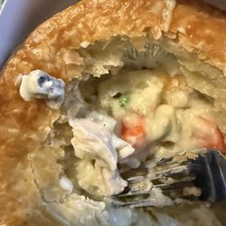 KFC - So that's my chicken pot pie with a bone in it gross